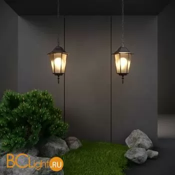 Уличный подвесной светильник Elektrostandard Claro GL 1004H черное золото a035742 - Фото 0