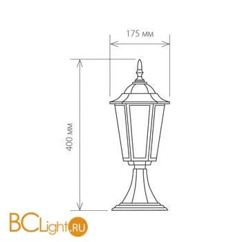 Садово-парковый фонарь Elektrostandard Claro GL 1004S черное золото a035743 - Фото 1