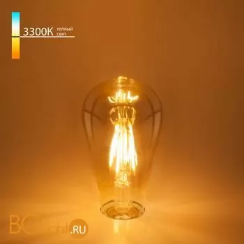  Филаментная светодиодная лампа ST64 6W 3300K E27 (тонированная) Elektrostandard BLE2707 a048279