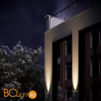 Уличный настенный светильник Elektrostandard Column new 35138/U белый a063023 - Фото 1