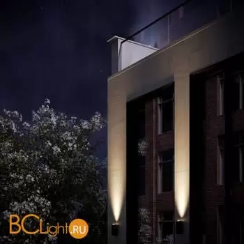 Уличный настенный светильник Elektrostandard Column new 35138/U черный a063022 - Фото 1