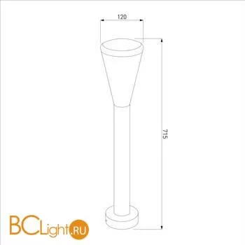 Ландшафтный светильник IP54 чёрный Elektrostandard Cone 1417 TECHNO a049712 - Фото 3