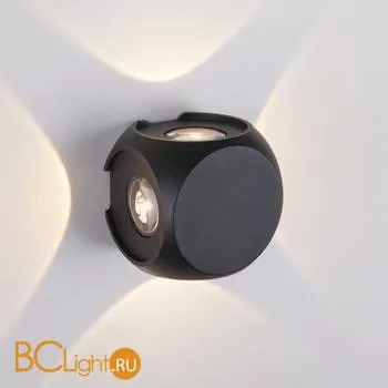 Уличный настенный светильник Elektrostandard Cubo 1504 TECHNO LED CUBE черный - Фото 3