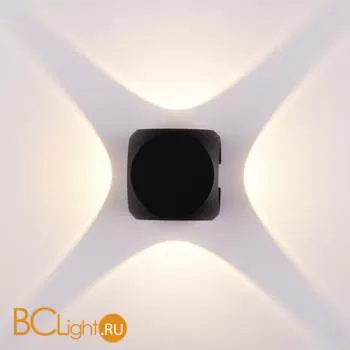 Уличный настенный светильник Elektrostandard Cubo 1504 TECHNO LED CUBE черный