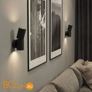 Настенный светильник Elektrostandard Deep new 40126/LED черный a062926 - Фото 3