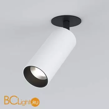 Встраиваемый светильник Elektrostandard Diffe 25052/LED 10W 4200K белый/чёрный a058173