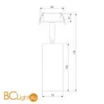 Встраиваемый светильник Elektrostandard Diffe 25052/LED 10W 4200K белый/чёрный a058173 - Фото 1