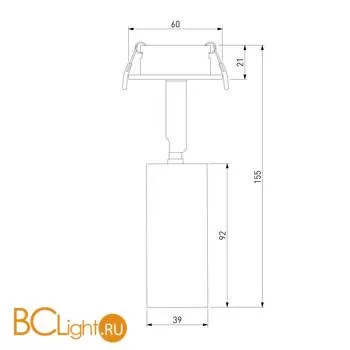 Встраиваемый светильник Elektrostandard Diffe 25039/LED 8W 4200K серебро a058219 - Фото 1