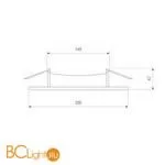 Встраиваемый светильник Elektrostandard DLKR160/200-DLKS160/200 DLKS200 18W 4200K белый a031837 - Фото 1