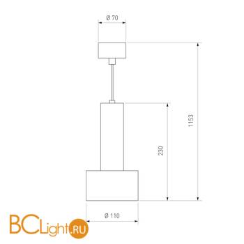 Подвесной светильник Elektrostandard DLR033 9W 4200K 3300 белый/хром - Схема