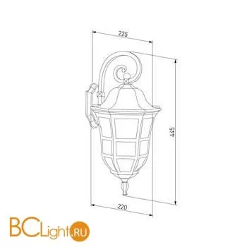 Уличный настенный светильник Elektrostandard Dorado GL 1013D a043638 - Фото 1