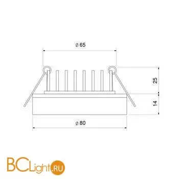Встраиваемый светильник Elektrostandard DSK80-DSKR80 DSKR80 5W 4200K a049509 - Фото 3