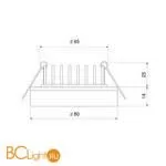 Встраиваемый светильник Elektrostandard DSK80-DSKR80 DSKR80 5W 4200K a049512 - Фото 2
