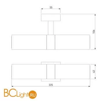 Уличный настенный светильник Elektrostandard Duplex a031604 - Фото 2