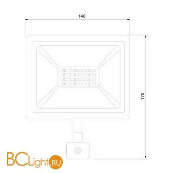 Прожектор (с датчиком) Elektrostandard Elementary 030 FL LED 50W 6500K IP44 a051946 - Фото 0