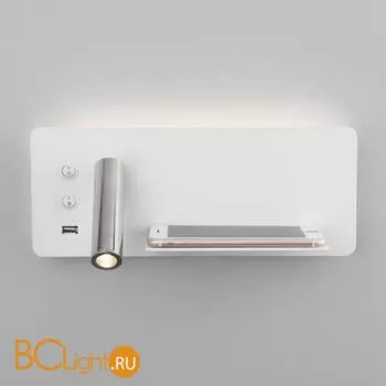 Настенный светодиодный светильник с USB Fant R LED (правый) Elektrostandard Fant MRL LED 1113 белый/хром a053080 - Фото 1