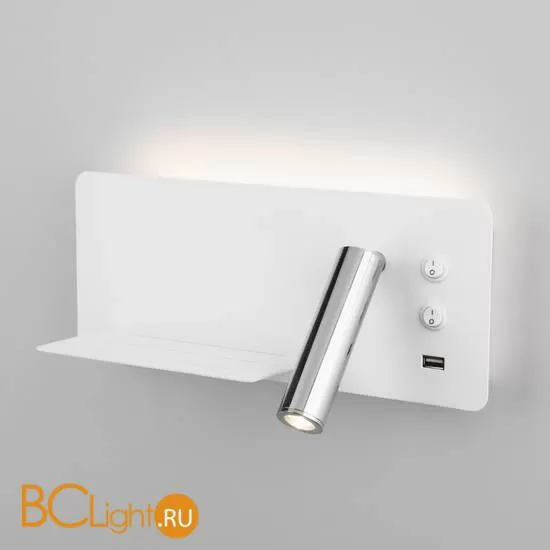 Настенный светодиодный светильник с USB Fant L LED (левый) Elektrostandard Fant MRL LED 1113 белый/хром a053081