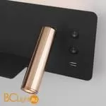 Настенный светодиодный светильник с USB Fant L LED (левый) Elektrostandard Fant MRL LED 1113 чёрный/золото a053083 - Фото 1