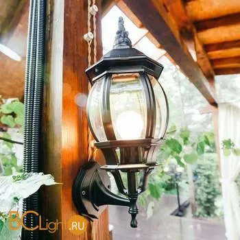 Уличный настенный светильник Elektrostandard Farola GL 1001U черный a033704 - Фото 0