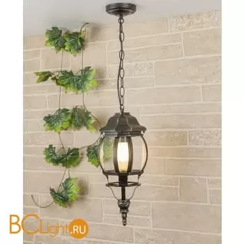 Уличный подвесной светильник Elektrostandard Farola GL 1001H черное золото a034298