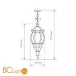 Уличный подвесной светильник Elektrostandard Farola GL 1001H черное золото a034298 - Фото 0