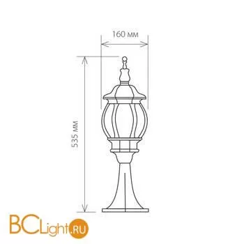 Садово-парковый фонарь Elektrostandard Farola GL 1001S черное золото a034310 - Фото 1