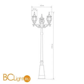 Садово-парковый фонарь Elektrostandard Farola NLG99HL005 черное золото a025753 - Фото 2