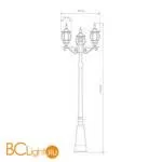 Садово-парковый фонарь Elektrostandard Farola NLG99HL005 черное золото a025753 - Фото 2