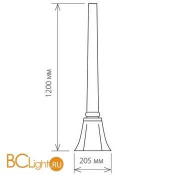 Столб для светильника 1043 120 см черное золото Elektrostandard Farola A023552 a023552 - Фото 0