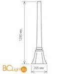 Столб для светильника 1043 120 см черное золото Elektrostandard Farola A023552 a023552 - Фото 0