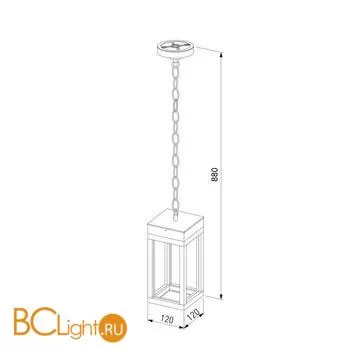 Уличный подвесной светильник Elektrostandard Frame 1528 TECHNO LED серый a051858 - Фото 2