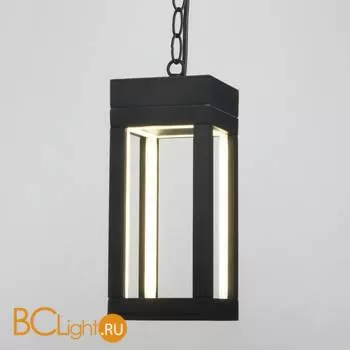 Уличный подвесной светильник Elektrostandard Frame 1528 TECHNO LED черный a051857 - Фото 0