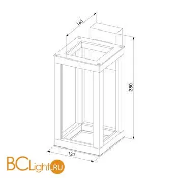 Уличный настенный светильник Elektrostandard Frame 1527 TECHNO LED черный a051855 - Фото 4