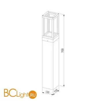 Садово-парковый фонарь Elektrostandard Frame 1529 TECHNO LED черный a051859 - Фото 2