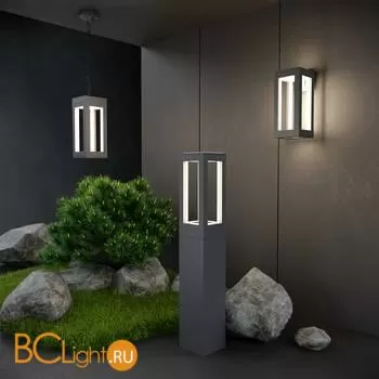 Садово-парковый фонарь Elektrostandard Frame 1529 TECHNO LED серый a051860 - Фото 1