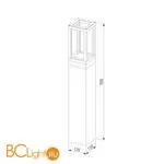 Садово-парковый фонарь Elektrostandard Frame 1529 TECHNO LED серый a051860 - Фото 2