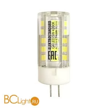 Светодиодная лампа JC 5W 220V 4200K G4 Elektrostandard BLG404 a049625 - Фото 0