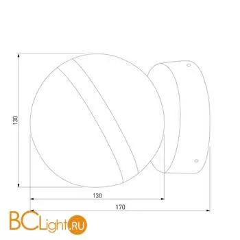 Уличный настенный светильник Elektrostandard Globo 35132/U серый a060876 - Фото 1