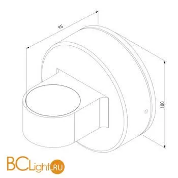 Уличный настенный светодиодный светильник Glow белый Elektrostandard Glow 1523 TECHNO LED белый a048178 - Фото 3