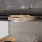 Линейный светодиодный встраиваемый светильник 78см 15W 4200К матовое серебро 100-300-78 - Фото 2