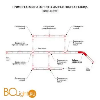 Гибкий коннектор для трехфазного шинопровода Elektrostandard Grand TRC-1-3-FLEX-BK - Фото 0