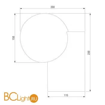 Светильник садово-парковый Gravity 35166/U черный a062885 - Фото 0