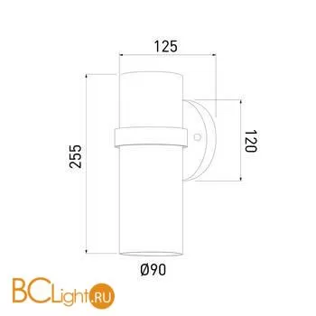 Уличный настенный светильник Elektrostandard Grin 35000/D черный a061037 - Фото 2