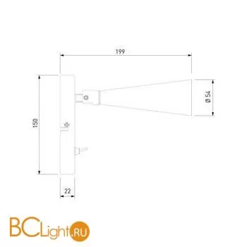 Бра Elektrostandard Horn MRL 1010 черный a047874 - Фото 1
