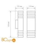 Уличный настенный светильник Elektrostandard Ignis 1449 TECHNO черный a032628 - Фото 2