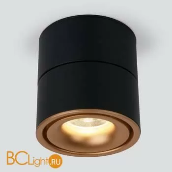 Спот Elektrostandard Klips DLR031 15W 4200K 3100 черный матовый/золото a050528 - Фото 0