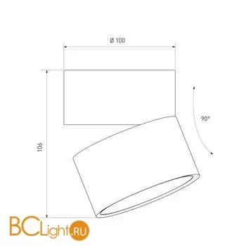 Спот Elektrostandard Klips DLR031 15W 4200K 3100 черный матовый/золото a050528 - Фото 3