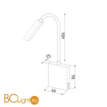 Настенный светильник Elektrostandard KNOB 40118/LED белый a058942 - Фото 2