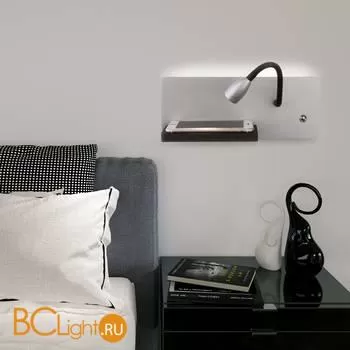  Настенный светодиодный светильник с беспроводной зарядкой Kofro L LED (левый) Elektrostandard Kofro MRL LED 1112 серебро/чёрный a053078 - Фото 1