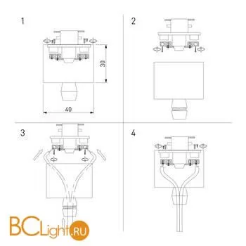 Коннектор для однофазного шинопровода серебро Elektrostandard TRLM-1-CH a051729 - Фото 4